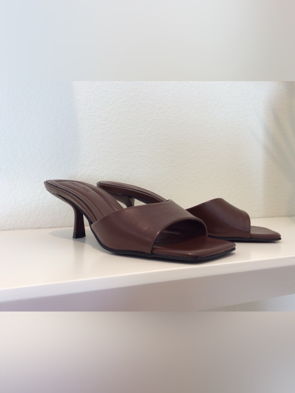 Open Edit Charlie Heel Slide Sandals in Brown - Size 5.5 - NWOT - Picture 3 of 12